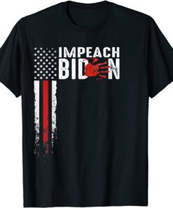 Anti Impeach Joe Biden USA Flag Tee Shirt