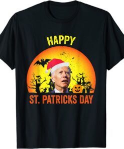 Anti Joe Biden Happy St Patrick Pumpkin Head Halloween 2021 Shirt