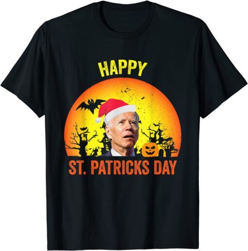 Anti Joe Biden Happy St Patrick Pumpkin Head Halloween 2021 Shirt