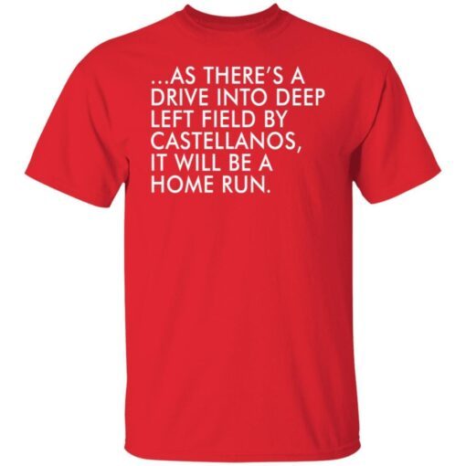 As there’s a drive into deep left field by castellanos Tee Shirt