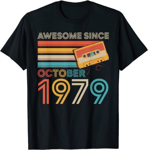 Awesome Since October 1979 42Th Birthday 42 Year Old Tee Shirt