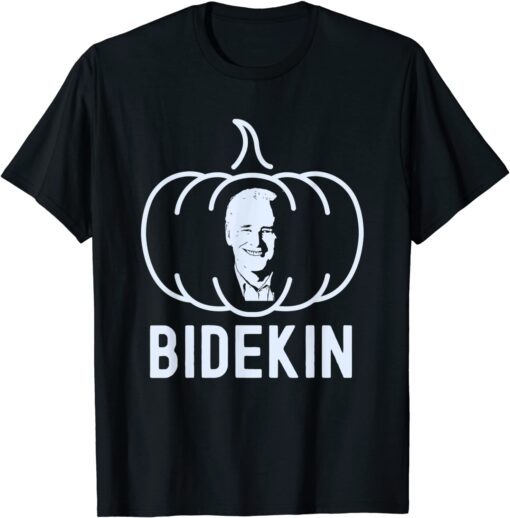 Bidekin Joe Biden Pumpkin Face Halloween Tee Shirt