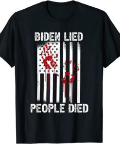 Biden Lied People Died - Anti Biden Republican USA Flag Classic Shirt