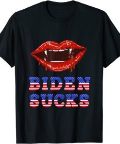 Biden Sucks Sexy Lips Blood and Fangs Vampire Halloween Shirt