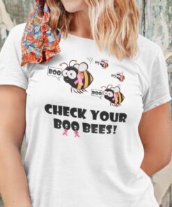 Check Your Boo Bees Breast Cancer Awareness Tee Shirt