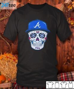 Chris Martin Atlanta Braves Sugar Skull Tee Shirt