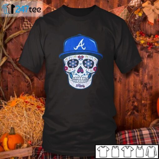 Chris Martin Atlanta Braves Sugar Skull Tee Shirt