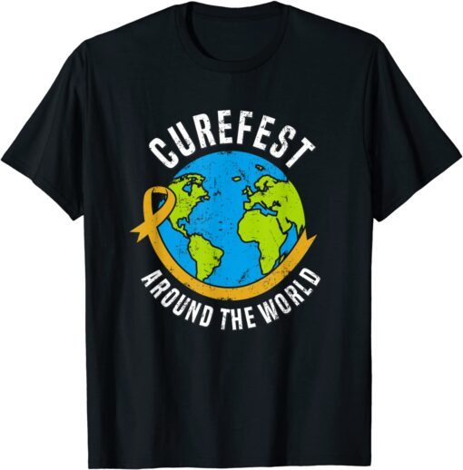 CureFest Around the World Globe Design T-Shirt