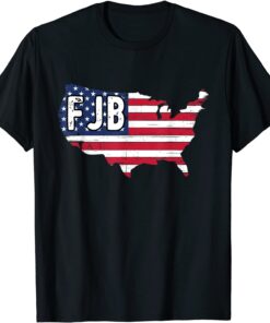 FJB Pro America US Distressed Flag F Biden FJB Anti Biden Tee Shirt