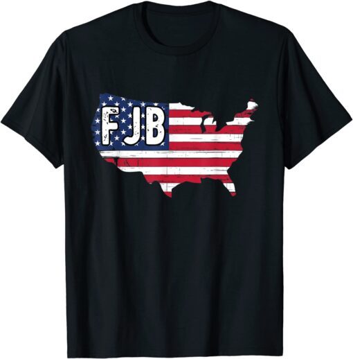 FJB Pro America US Distressed Flag F Biden FJB Anti Biden Tee Shirt