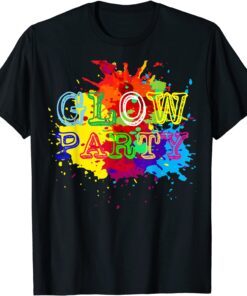 Glow Party Splash Colorful Tee Shirt