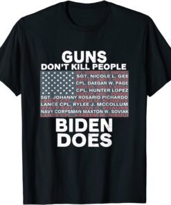 Gun.s Don't Like Ki.lls People Biden Does Flag Tee Shirt