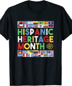 Hispanic Heritage Month Distressed Flags Tee Shirt