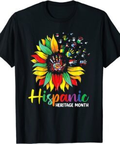 Hispanic Heritage Month Woman Latino Countries Flag Tee Shirt