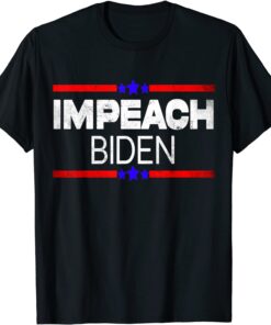 Impeach Joe Biden 46 American Flag Anti Biden Vintage Tee Shirt