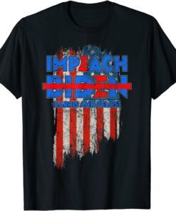 Impeach Joe Biden Kamala Harris Nancy Pelosi 8646 USA Flag Gift T-Shirt