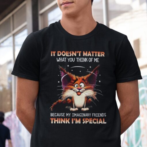 It Doesn’t Matter What You Think Of Me Cat Tee Shirt