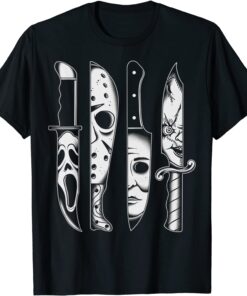 Knives Horror machete Movie Friday Halloween Goth Evil Tee Shirt