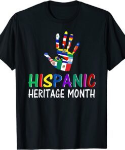National Hispanic Heritage month All Countries Flags Tee Shirt