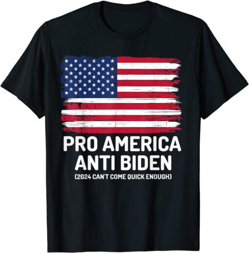 Pro America Anti Biden Flag Usa Tee Shirt