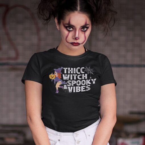 Red Head BBW Thicc Witch Spooky Vibes Tee Shirt