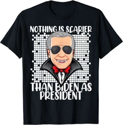 Spooky Halloween Scary Biden Vampire As President Tee Shirt