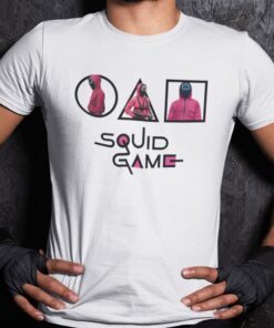 Squid Game Game Symbols Pink Guards Tee Shirt