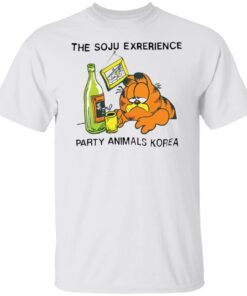 The soju exrerience party animals Korea Garfield Tee shirt