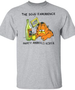 The soju exrerience party animals Korea Garfield Tee shirt