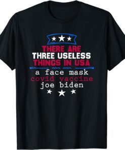 Useless Things Vaccine Biden Stars Grunge Distressed Tee Shirt