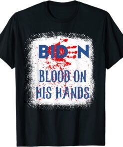 Vintage Biden Blood On His Hands Tee Shirt