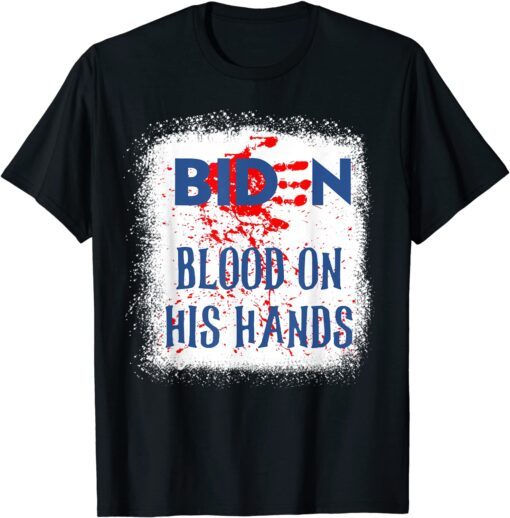 Vintage Biden Blood On His Hands Tee Shirt