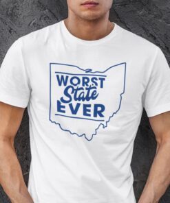 Worst State Ever Ohio Map Shirt