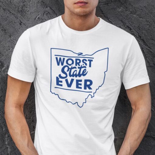 Worst State Ever Ohio Map Shirt
