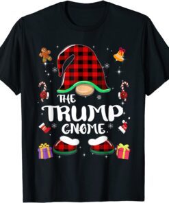 Trump Gnome Buffalo Plaid Red Matching Family Christmas Unisex TShirt