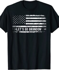 Anti Biden 2021 Let's Go Brandon Flag Sunglasses T-Shirt