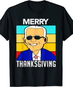 2021 Retro Funny Joe Biden Merry Thanksgiving T-Shirt