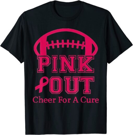 Breast Cancer Awareness Cheer For The Cure Pink Out T-Shirt