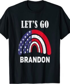 Let's Go Brandon American Rainbow Flag Biden T-Shirt