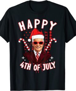 Funny Happy 4th of July Funny Christmas Joe Biden Xmas Pajama Gift T-Shirt