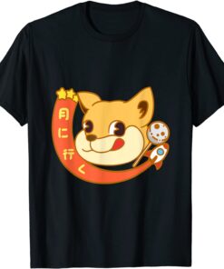 Dogecoin to the Moon in Japanese Tametheark with Rocket T-Shirt