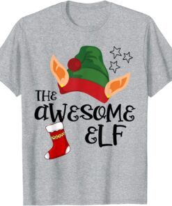 Classic The Awesome Elf Matching Family Group Christmas Gifts T-Shirt