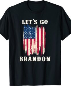 Anti Biden Let's Go Brandon American Flag Impeach 46 Tee Shirt