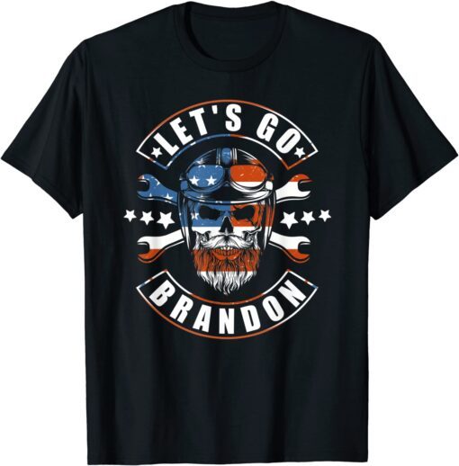 Anti Biden Let's Go Brandon Chant FJB US Flag Unisex Shirt