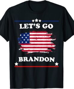 Anti Biden Let's Go Brandon Chant Impeach 46 US Flag Gift Shirt