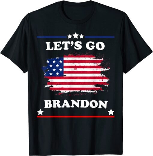 Anti Biden Let's Go Brandon Chant Impeach 46 US Flag Gift Shirt