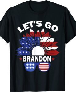 Anti Biden Let's Go Brandon Chant Impeach 46 US Flag Tee Shirt