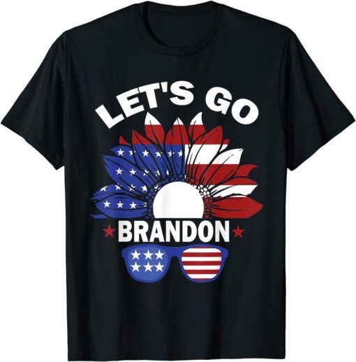 Anti Biden Let's Go Brandon Chant Impeach 46 US Flag Tee Shirt