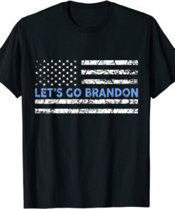 Anti Biden Let's Go Brandon Chant, Impeach Biden Us Flag Tee Shirt