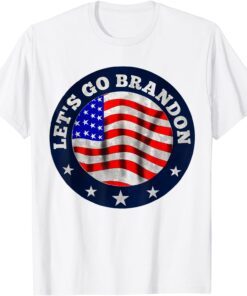 Anti Biden Let's Go Brandon Chant Us Flag Impeach 46 Tee Shirt